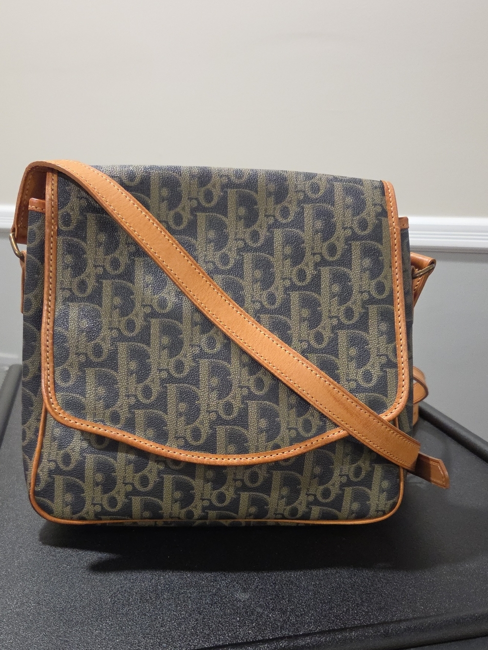 Dior Monogram Trotter Messenger , Crossbody Bag - Vintage